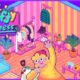 Thrifty Business gameplay showing a colorful 1990s-inspired thrift store filled with second-hand items, shelves, and decorations.